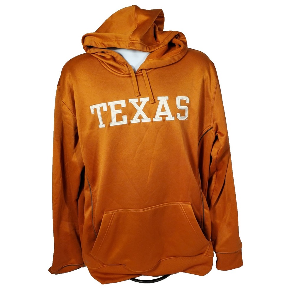 Nike Texas Longhorns Hoodie Sweatshirt Men's L Therma Fit Orange